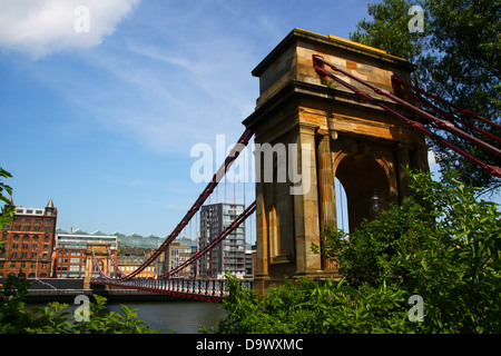 South Portland Street Suspension Bridge Glasgow - 1853 George Martin Stock Photo