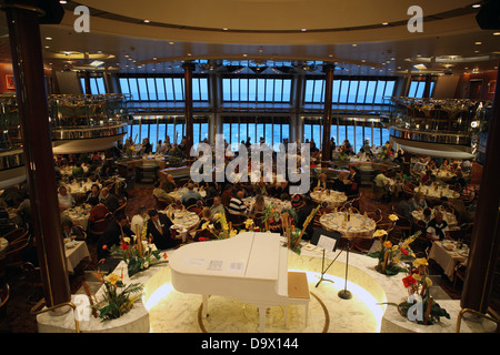 Dining room restaurant Cruise ship river Tejo Lisbon Portugal Europe Stock Photo