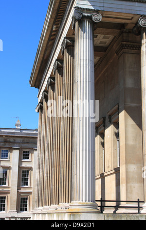 Columns of British Museum in London, UK Stock Photo