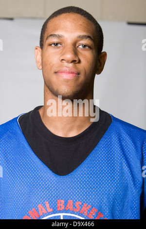 Xavier Henry (Oklahoma City, OK / Putnam City) The National Basketball Players Association held a camp for the Top 100 high school basketball prospects at the John Paul Jones Arena at the University of Virginia in Charlottesville, VA from June 20, 2007 through June 23, 2007. Stock Photo