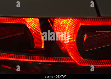 Detail of Audi R8 GT Spyder rear lights. Stock Photo