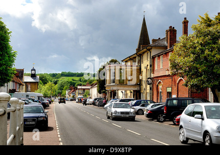 High street in Stockbridge Hampshire Stock Photo