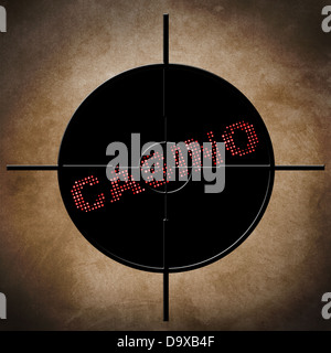 Casino text on target Stock Photo