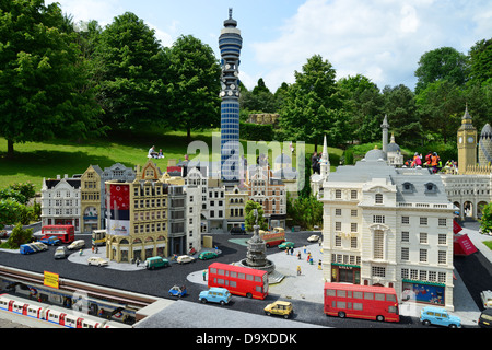 London West End scene at 'Miniland', Legoland Windsor Resort, Windsor, Berkshire, England, United Kingdom Stock Photo