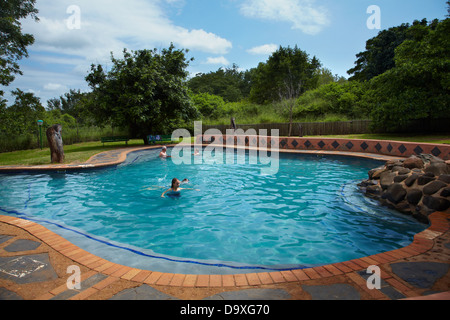 Swimming Pool, Lower Sabie Rest Camp, Kruger National Park, South Africa Stock Photo