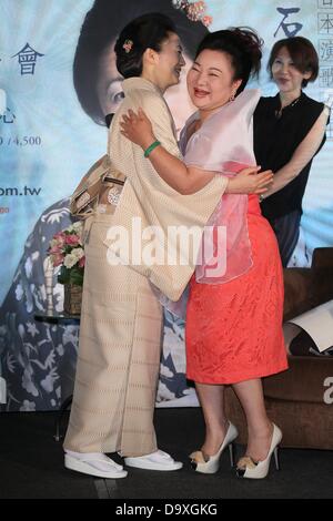 Sayuri Ishikawa at press conference of her upcoming concert in Taipei, Taiwan, China on Thursday June 28, 2013. Stock Photo