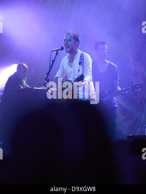 Dortmund, Germany. 27th June, 2013. British singer James Morrison gives a concert as part of the Dortmund Music Week at Westfalenhalle in Dortmund, Germany, 27 June 2013. Credit:  dpa picture alliance/Alamy Live News Stock Photo