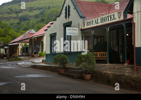 Royal Hotel in the historic village of Pilgrim’s Rest, near Graskop, Mpumalanga province, South Africa Stock Photo