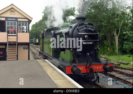 Gresley N2 Locomotive 1744 at Ongar, Essex, UK Stock Photo