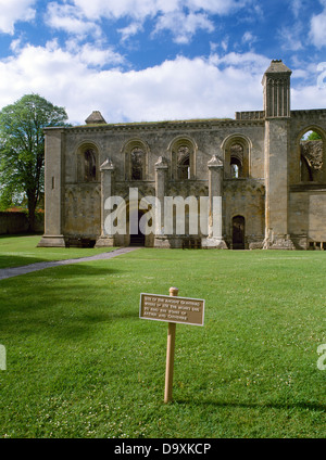 The Lady Chapel, and site claimed by the monks as the burial place of King Arthur and Queen Guinevere, Glastonbury Abbey, Somerset, England Stock Photo