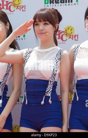 Girl group Grils Day held an outdoor activity in Seoul, South Korea on Monday June 24, 2013. Stock Photo