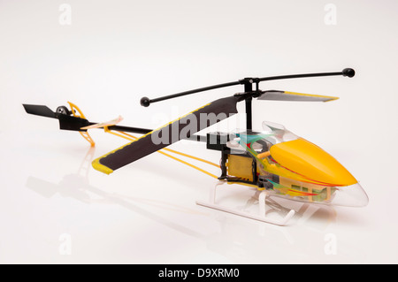 radio controlled helicopter on a white background Stock Photo