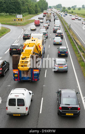 Traffic jam on the A14 dual carriageway in Cambridge Stock Photo - Alamy