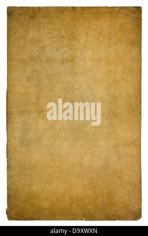 Old Parchment Paper, with clipping path Stock Photo