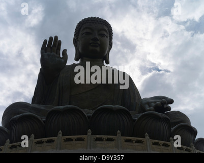 dh Tian Tan Budda statue LANTAU HONG KONG Worlds tallest outdoor Buddha statue 34 metres high island big Stock Photo