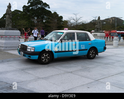 dh  LANTAU HONG KONG Blue Taxi operating Lantau island taxis Stock Photo