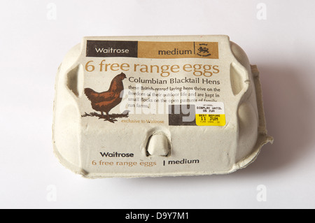 Waitrose freerange eggs Stock Photo