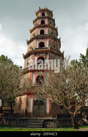 The seven-storied Thien Mu pagoda, Hue, Vietnam. Stock Photo