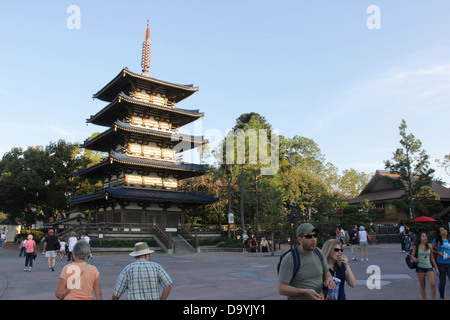 Japan pavilion at Epcot Center, Orlando, Florida.  FOR EDITORIAL USE ONLY. Stock Photo