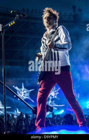 Turin Italy. 28th June 2013. The British rock band MUSE performs at Stadio Comunale during 'The Unsustainable Tour 2013' Credit:  Rodolfo Sassano/Alamy Live News Stock Photo