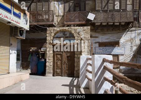A movement is underway to preserve old coral houses, Old Jeddah (Al-Balad), Saudi Arabia Stock Photo
