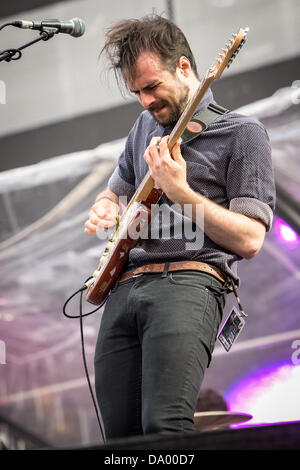 Turin Italy. 28th June 2013. The British rock band ARCANE ROOTS performs at Stadio Comunale opening the show of MUSE Credit:  Rodolfo Sassano/Alamy Live News Stock Photo