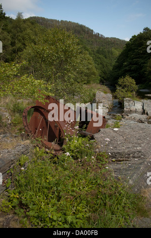 Following the River Rheidol as it flows past the mines and through the glorious Ceredigion countryside to Aberystwyth. Stock Photo