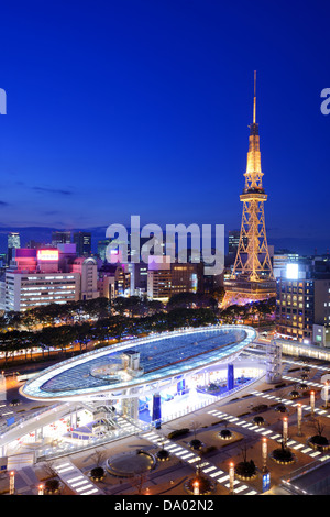 Nagoya, Japan skyline at the downtown Sakae District. Stock Photo