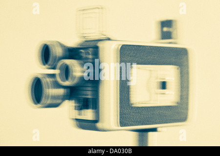 Kodak Brownie Movie super 8 camera photographed with blur and movement. Stock Photo