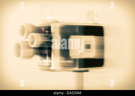 Kodak Brownie Movie super 8 camera photographed with blur and movement. Stock Photo