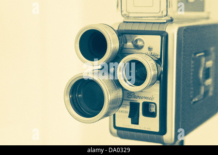 Kodak Brownie Movie camera super 8 8mm with turret lenses. Stock Photo