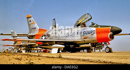 194th Fighter-Interceptor Squadron North American F-86L-60-NA Sabre 53-4081 Stock Photo