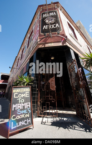 Mama Africa restaurant, Long Street, Cape Town, South Africa Stock Photo