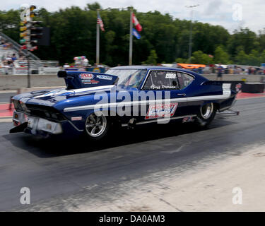 June 29, 2013 - Martin, MI, United States of America - Jeff Pittman #2968 (Top Sportsman) leaves the starting line during qualifying at the US 131 Motorsports Park on June 29, 2013 in Martin, Mich. Tom Turrill/CSM Stock Photo