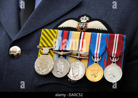 Glasgow, UK. 29th June, 2013. Armed forces day. Decorated officer of the RAF