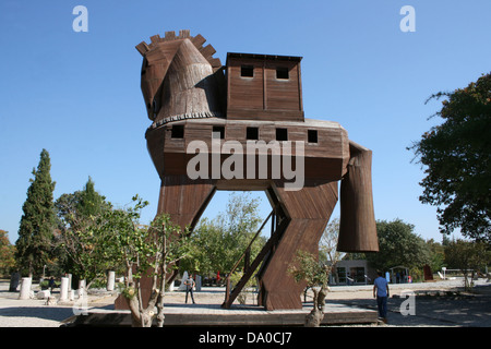 Trojan Horse in Troia,Canakkale,Turkey Stock Photo