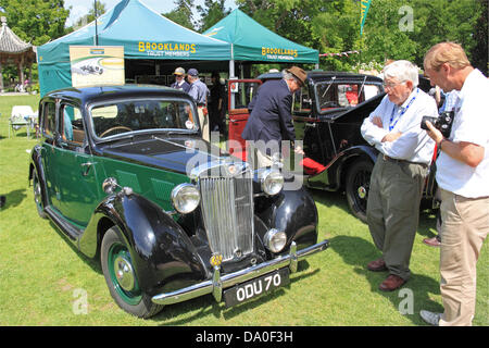 1953 MG Y (B) Type, Brooklands Museum Trust display, Royal Horticultural Society Garden Party Weekend, 29th and 30th June 2013. Two days of displays, activities and music at RHS Garden Wisley, Surrey, England, Great Britain, United Kingdom, UK, Europe. Stock Photo