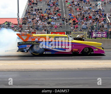 June 29, 2013 - Martin, MI, United States of America - Joey Martin #2007 (Pro Extreme) does a burnout during qualifying at the US 131 Motorsports Park on June 29, 2013 in Martin, Mich. Tom Turrill/CSM Stock Photo