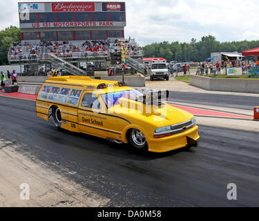 June 29, 2013 - Martin, MI, United States of America - Steve George #18 (Pro Extreme) leaves the line during qualifying at the US 131 Motorsports Park on June 29, 2013 in Martin, Mich. Tom Turrill/CSM Stock Photo