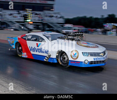 June 29, 2013 - Martin, MI, United States of America - Mike Janis #1456 (Pro Mod) leaves the line during qualifying at the US 131 Motorsports Park on June 29, 2013 in Martin, Mich. Tom Turrill/CSM Stock Photo