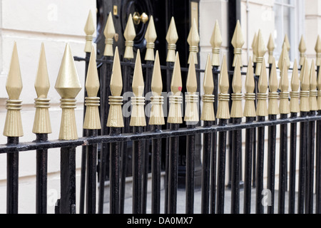 Iron Painted Railings in Harley Street London Stock Photo
