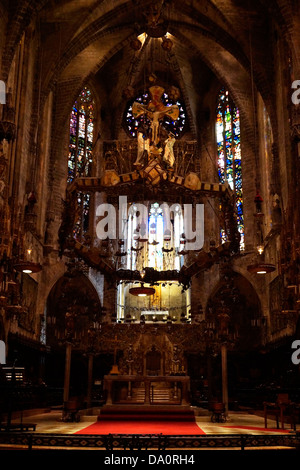 Nave of La Seu, the Cathedral of Santa Maria of Palma de Mallorca in