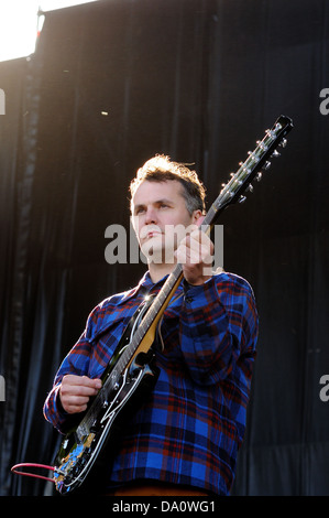 BARCELONA - MAY 25: Mount Eerie band, performs at Heineken Primavera Sound 2013 Festival on May 25, 2013 in Barcelona, Spain. Stock Photo