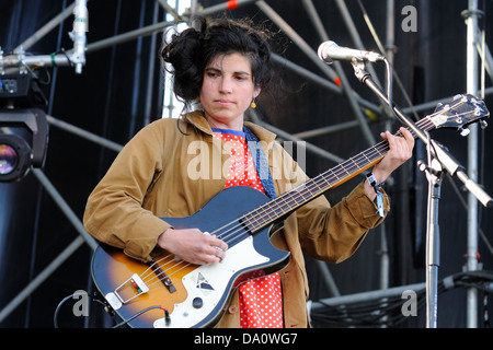 BARCELONA - MAY 25: Mount Eerie band, performs at Heineken Primavera Sound 2013 Festival on May 25, 2013 in Barcelona, Spain. Stock Photo