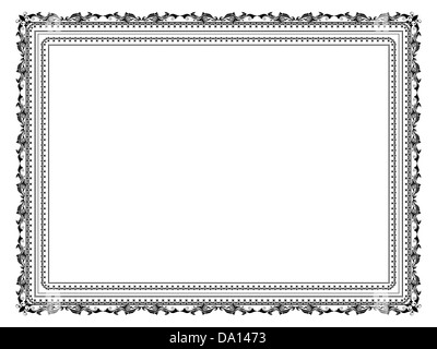 Decorative frame in black and white Stock Photo