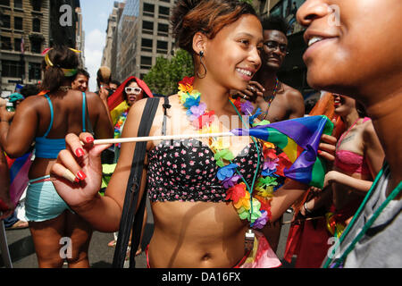 New York, USA. 30th June 2013. The gay pride parade in New York City was particulary celebratory after the supreme court ruled that it was unconstitutional to ban gay marriage. Credit:  Scott Houston/Alamy Live News Stock Photo