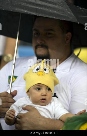 Belo Horizonte, Brazil. Brazil kids fans (BRA), JUNE 26, 2013