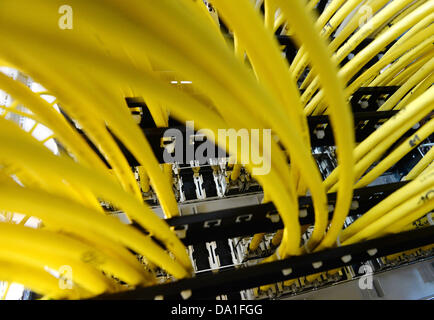 ILLUSTRATION - An illustartion dated 01 July 2013 shows computer cables inside a server room in Berlin, Germany. Photo: Matthias Balk Stock Photo