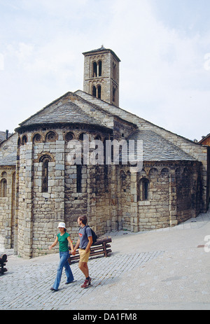 Apses of Santa Maria church. Taull, Lerida province, Catalonia, Spain. Stock Photo