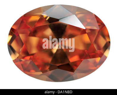 Champagne Diamond (lab-created, cubic zirconia) Stock Photo